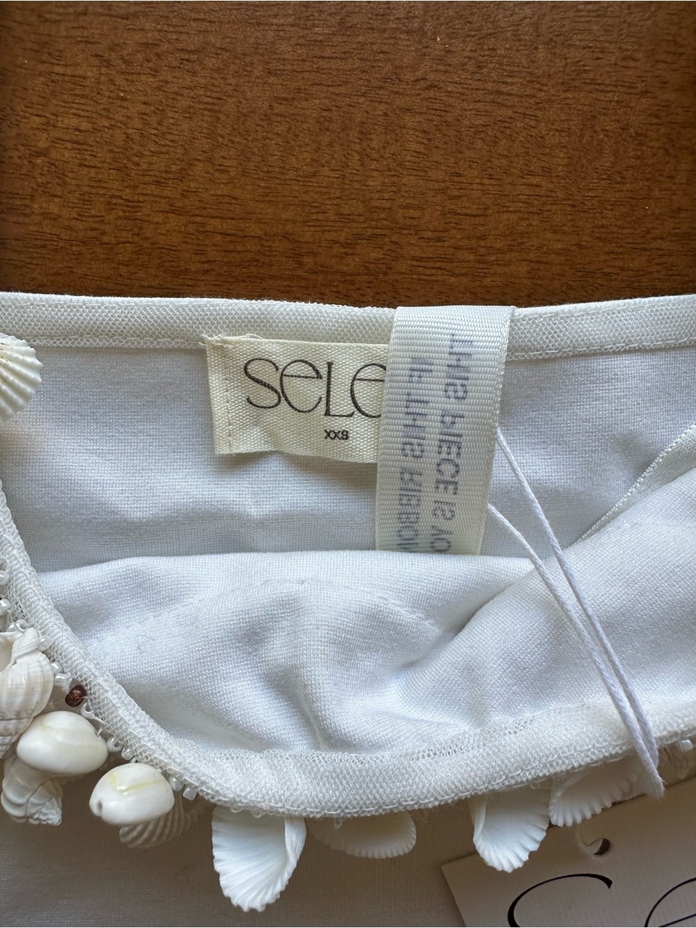 Ivory Halter Shell-Embellished Dress - Picture 5 of 8